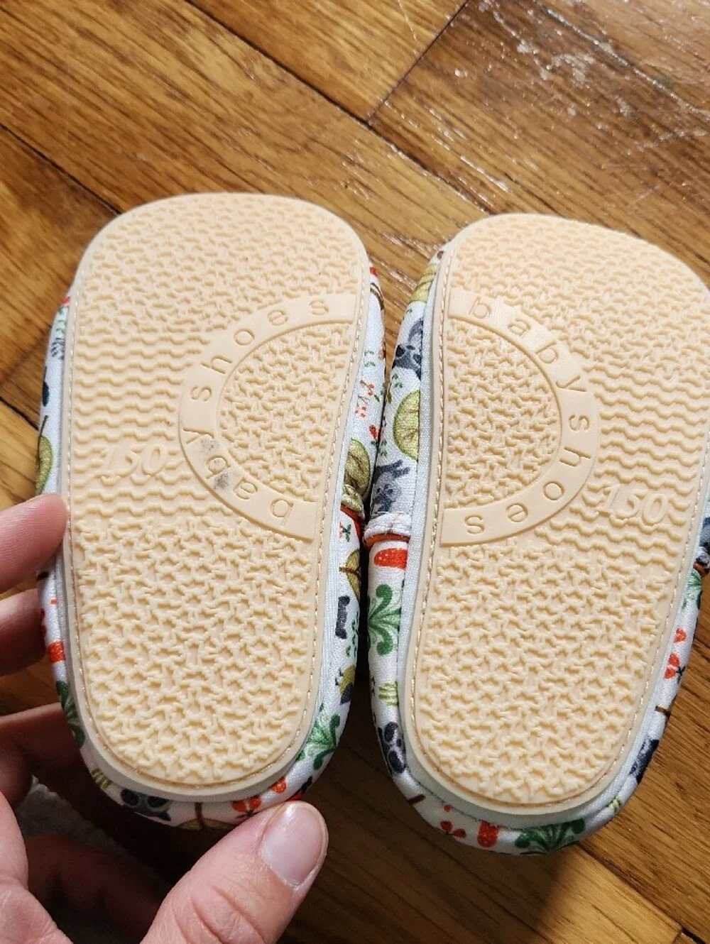 Kids Forest Animal Slip-On Slippers in White and Orange